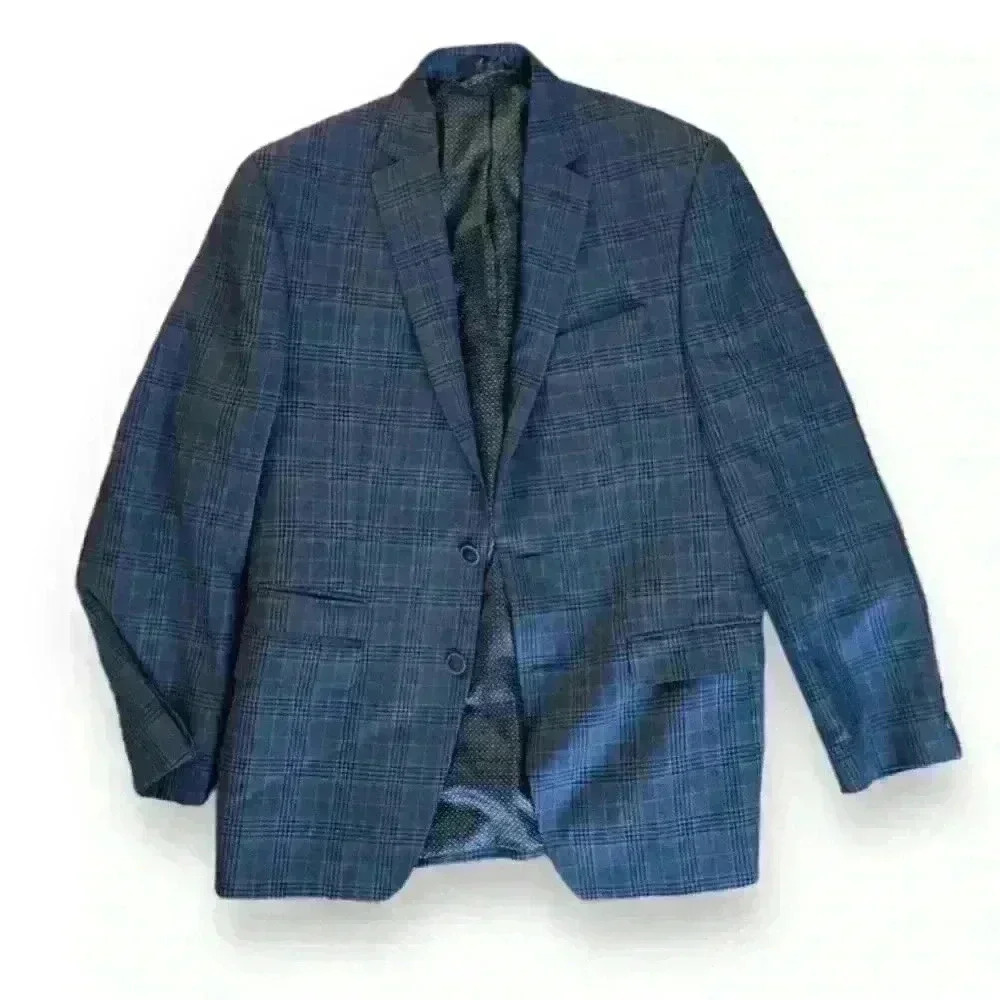 Van Heusen Mens Plaid Slim Fit Sport Coat 38R NWOT